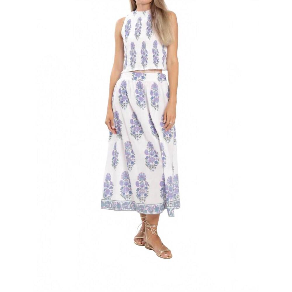 NEW BINDU flower bridgitte sleeveless top in lilac